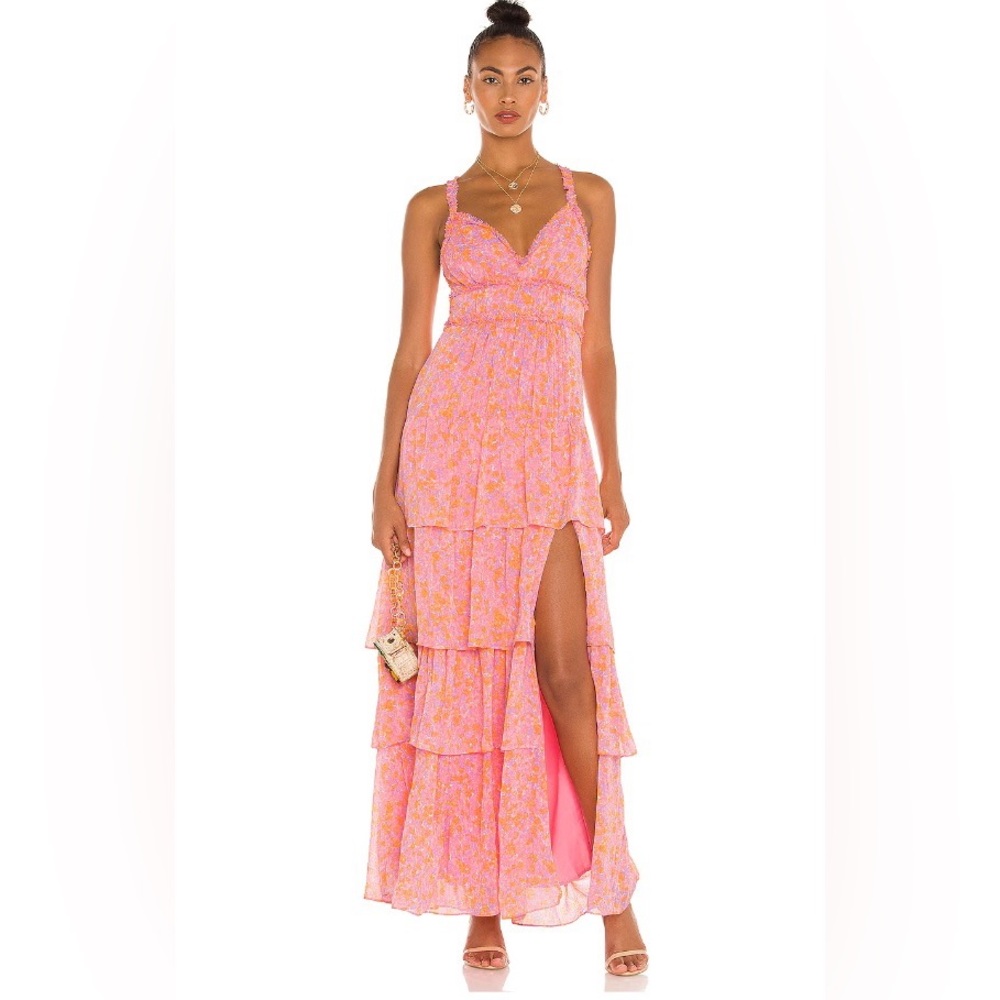 Likely Athena Maxi Dress - Pink Multi